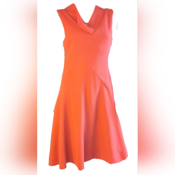 Oscar de la Renta Dresses & Skirts - ♧$3,400 OSCAR DE LA RENTA CORAL RED WOOL PICASSO RUNWAY DRESS US 12